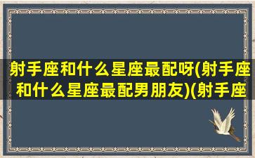 射手座和什么星座最配呀(射手座和什么星座最配男朋友)(射手座 和什么星座最配)